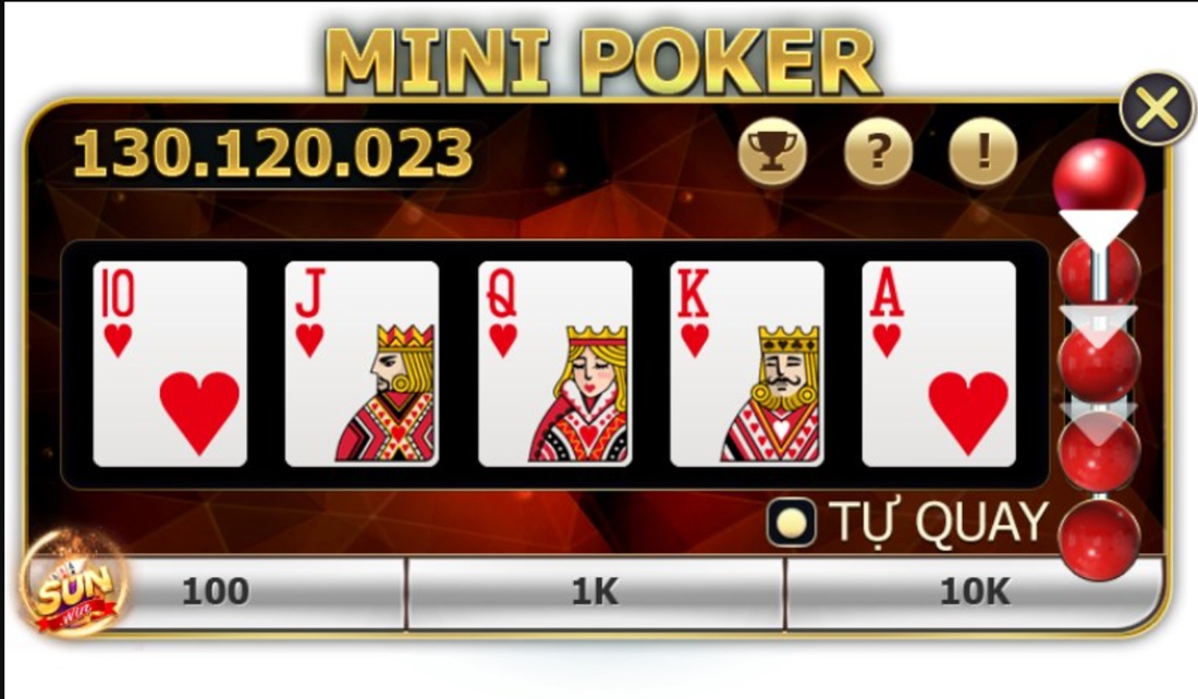 Luật chơi hấp dẫn của game Poker Sunwin