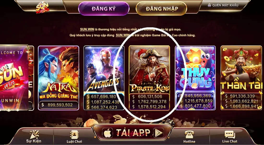 Chơi game Pirate King tại Sunwin