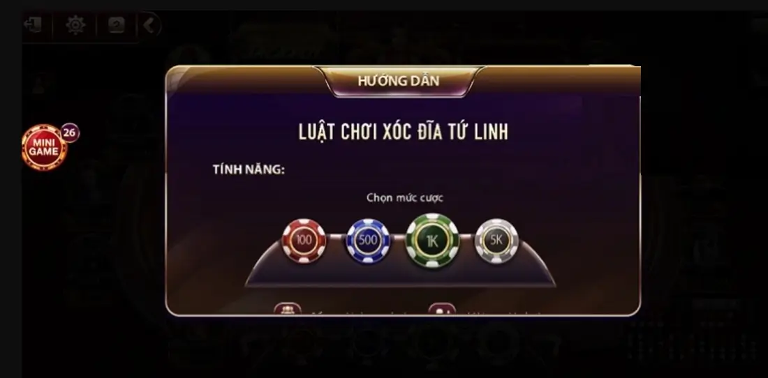 Luật chơi xóc đĩa Tứ Linh Sunwin